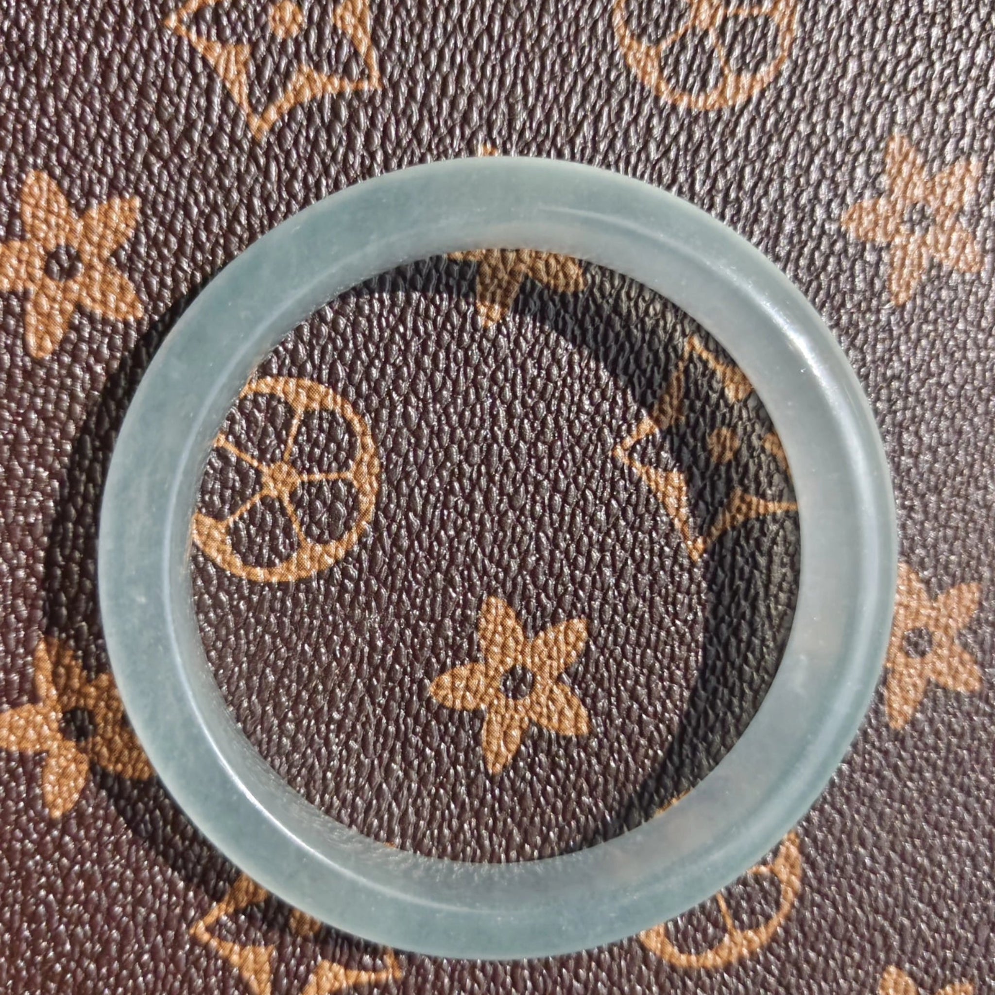 The "Sky Azure Veil" High-Ice Full-Hue Jadeite Bangle (60mm)