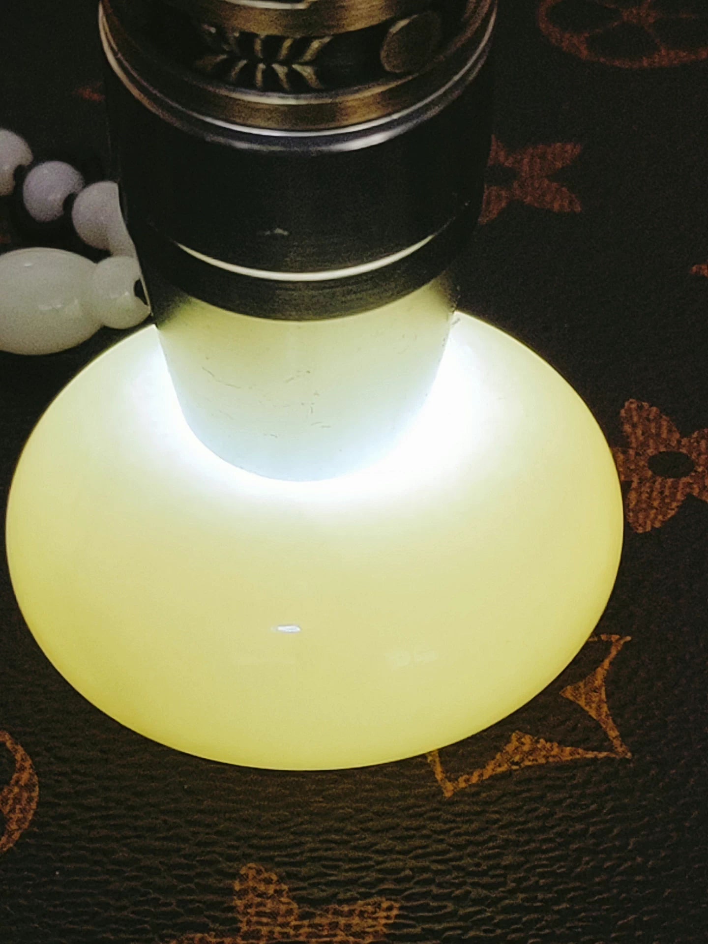 The "Peaceful Whisper" 30mm Russian Bashan White Jade Safety Buckle Pendant